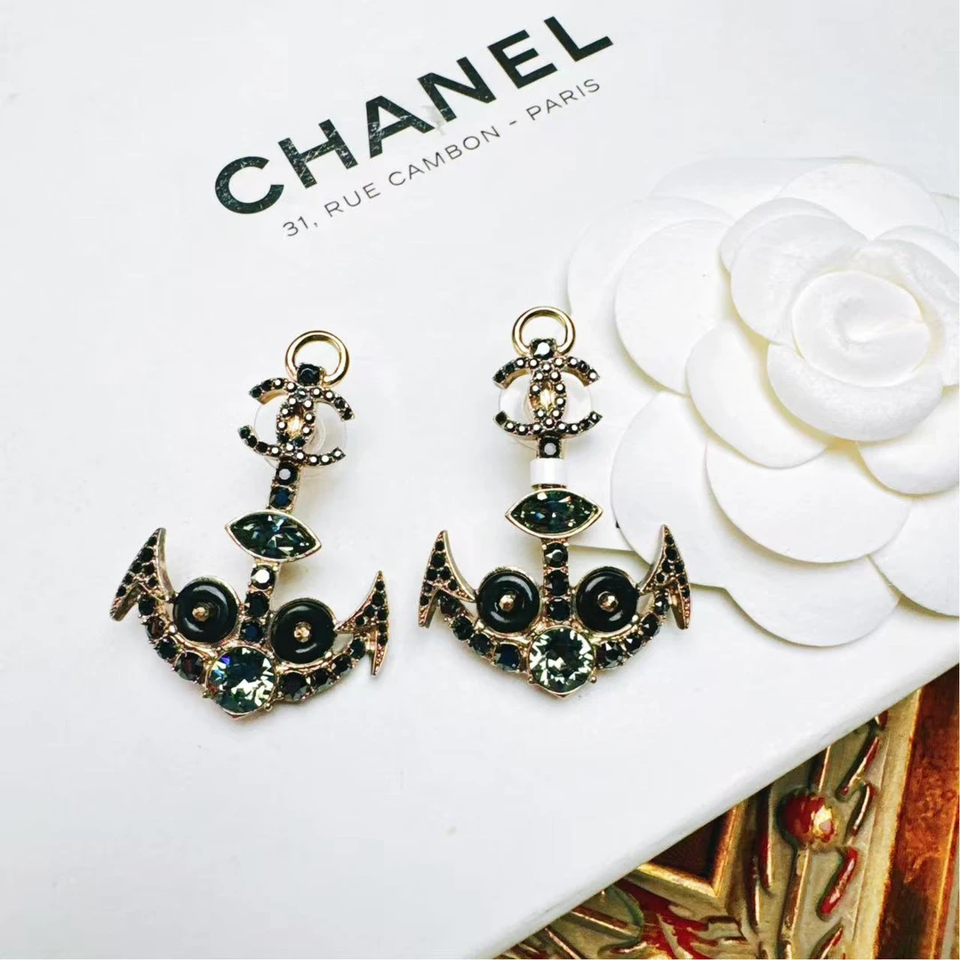 95新 Chanel/香奈儿 柚礼/香奈儿枪色海钓耳钉LZ511360