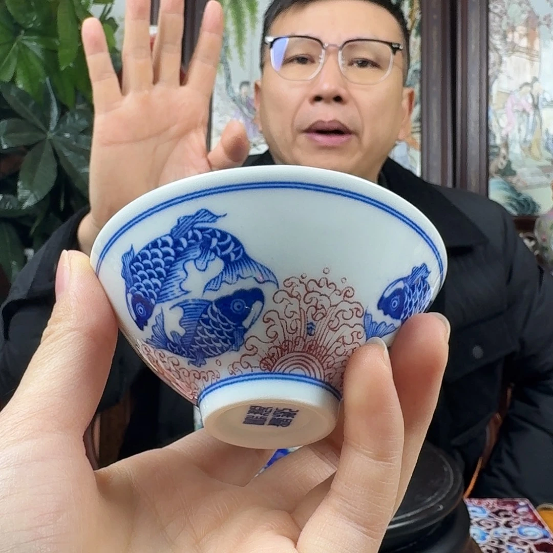 摆件陶景德镇陶瓷手工杯子