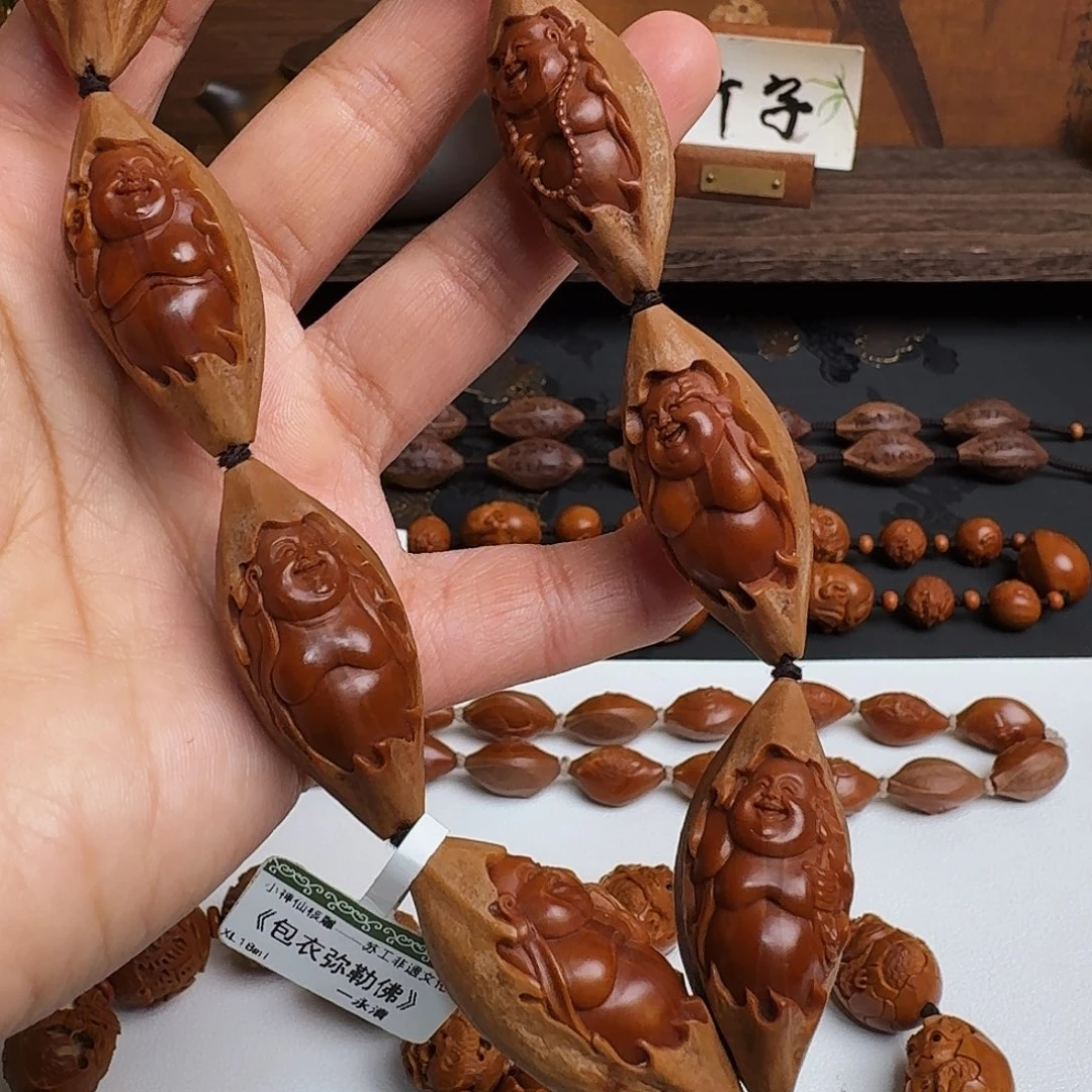 橄榄核手串/手链包衣弥勒佛