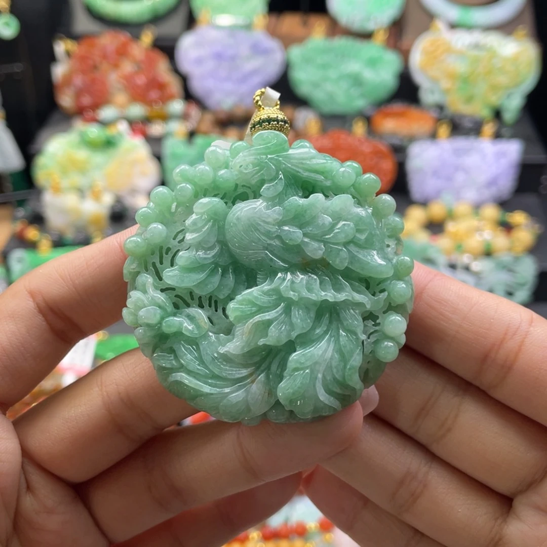 翡翠未镶嵌颈饰代编织