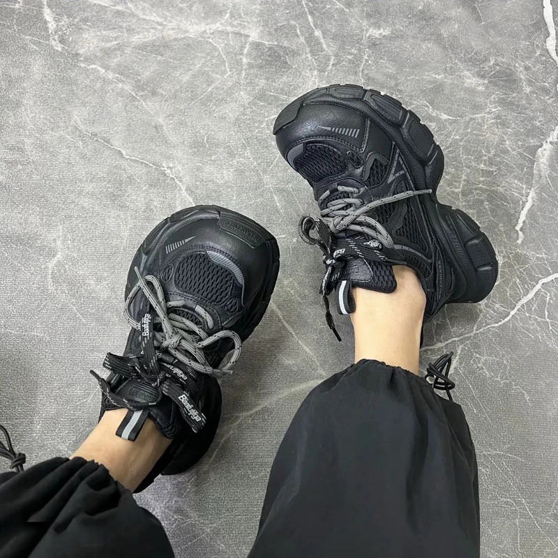 秋冬爆款厚底复古老爹鞋百搭休闲鞋轻便时尚透气增高舒适运动鞋潮