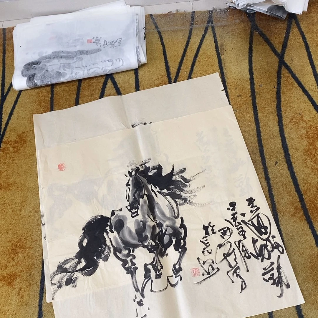 任***遥国画李雨轩68/68手绘画芯