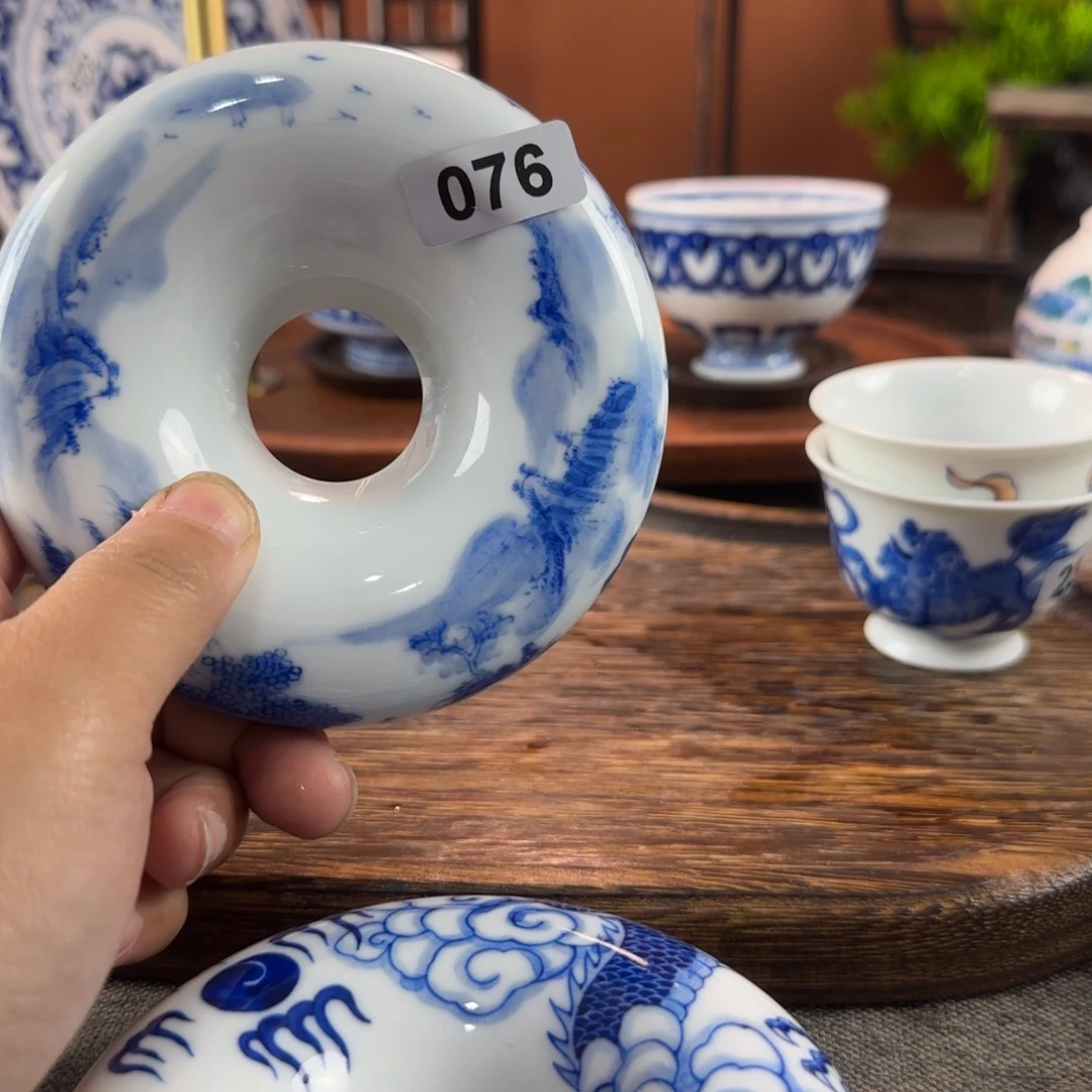 昆****忠景德镇手绘青花茶器076