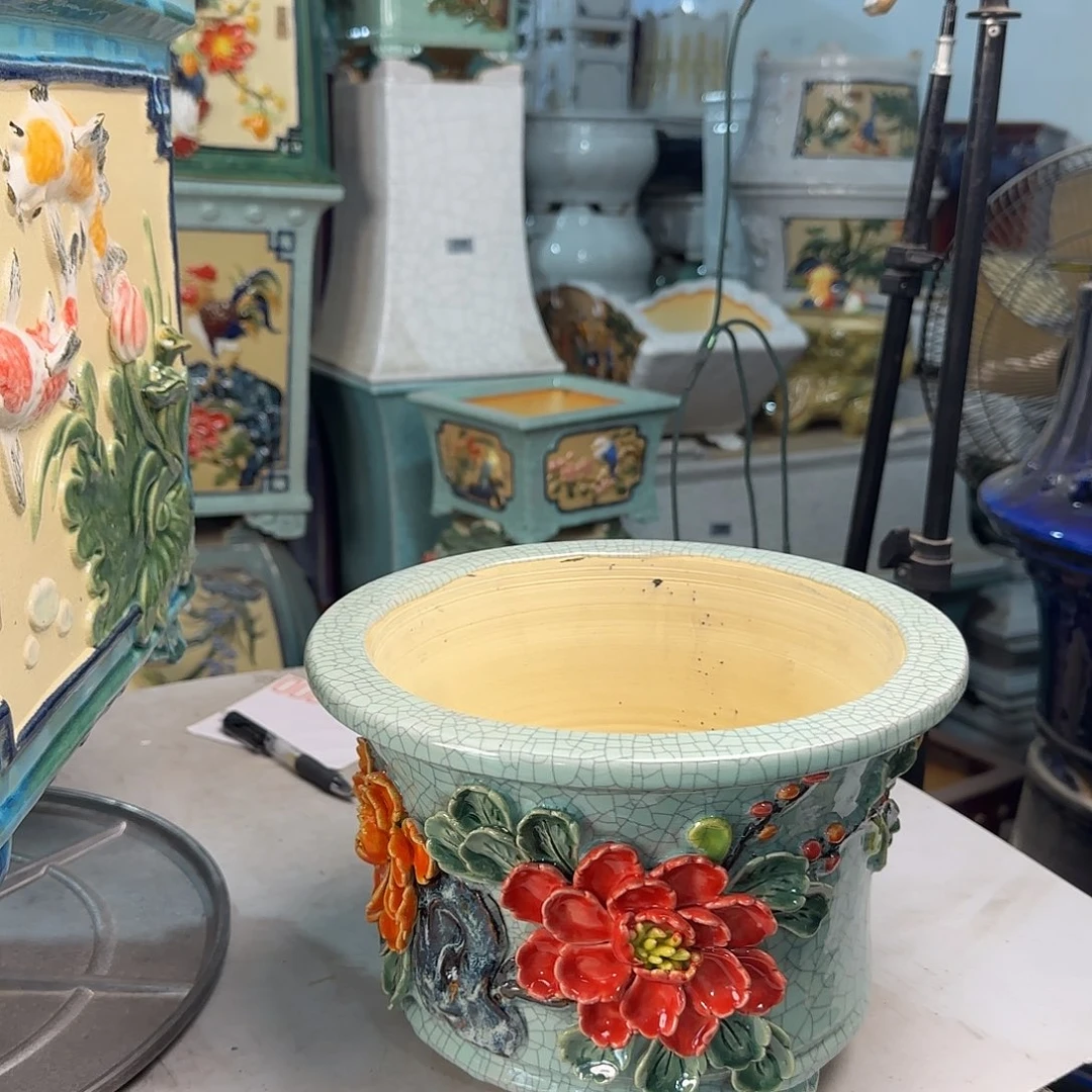 红陶王*岭南石湾花盆