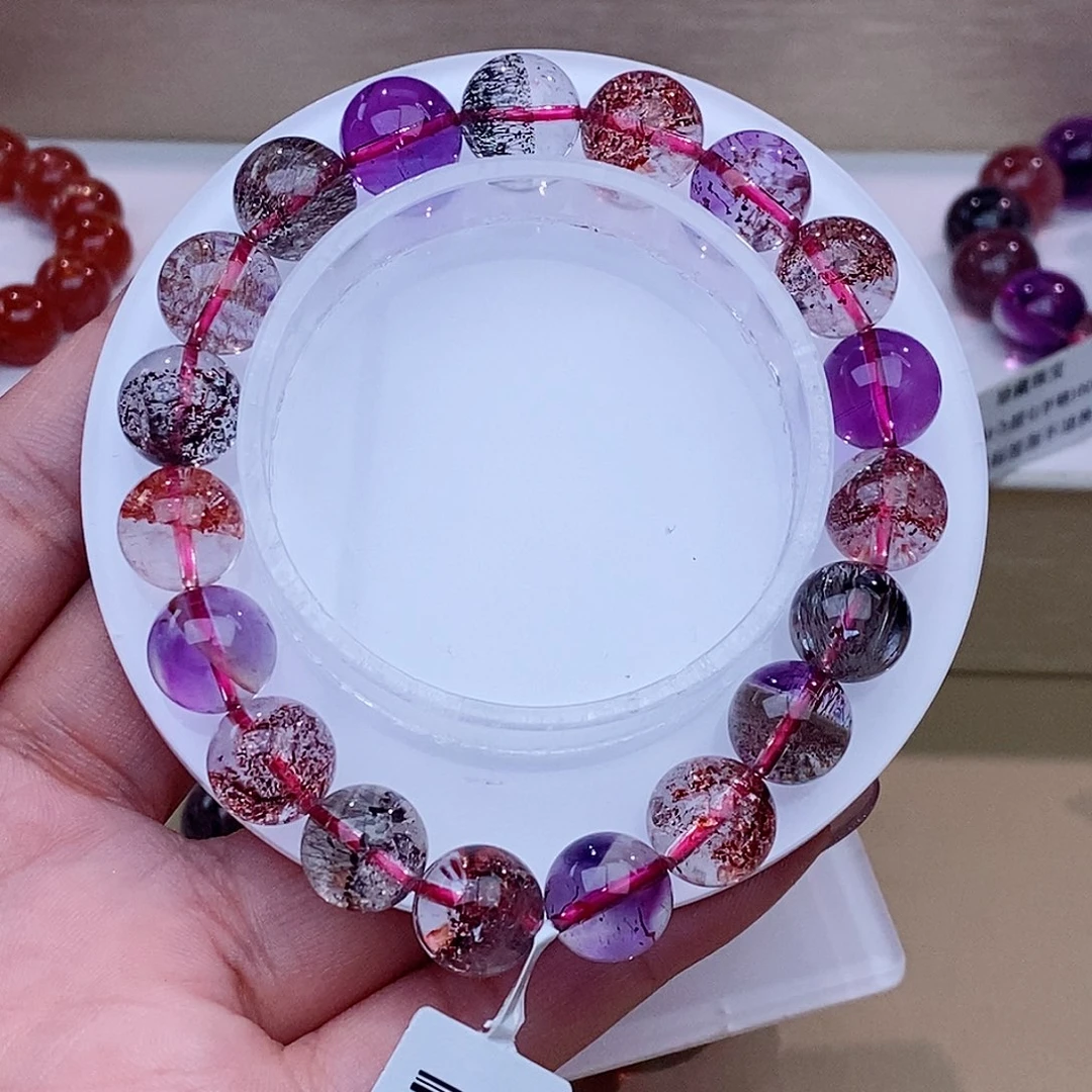 未镶嵌手串水晶黑加仑超七10+m