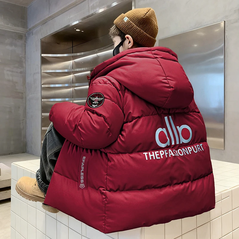 男童冬装加厚红色棉服2025新款中大童本命年棉袄冬季儿童棉衣外套