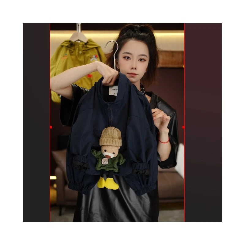 2025萌娃穿搭新款连帽时尚休闲上衣韩版儿童冲锋衣套装25151