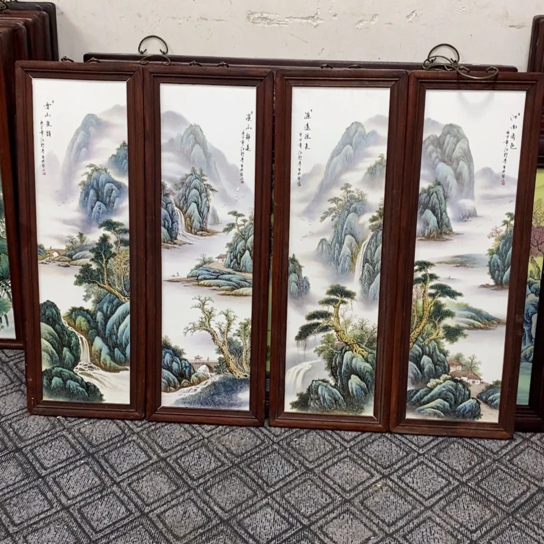 瓷80*28*4 景德镇瓷板画柴窑烧制