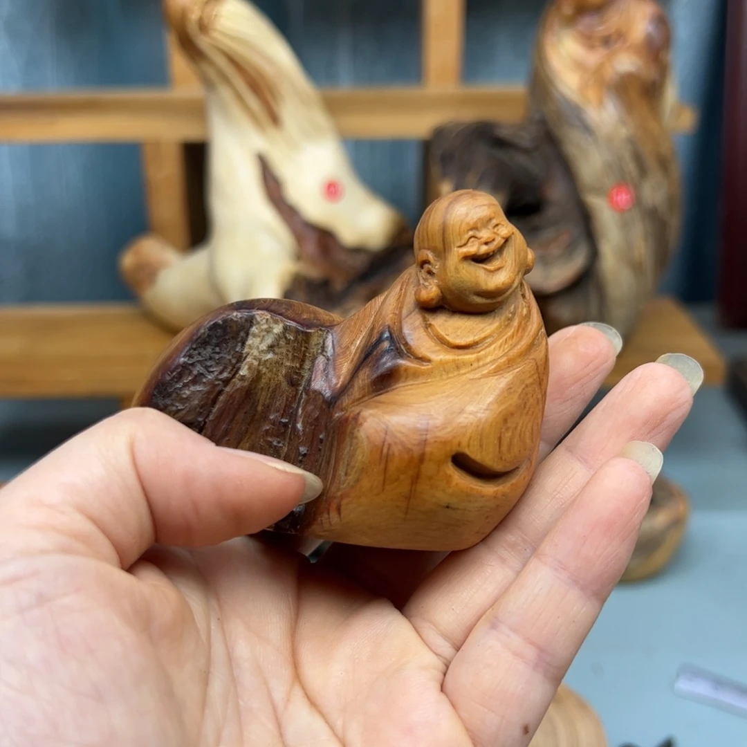 柏木崖柏木摆件手把件，100