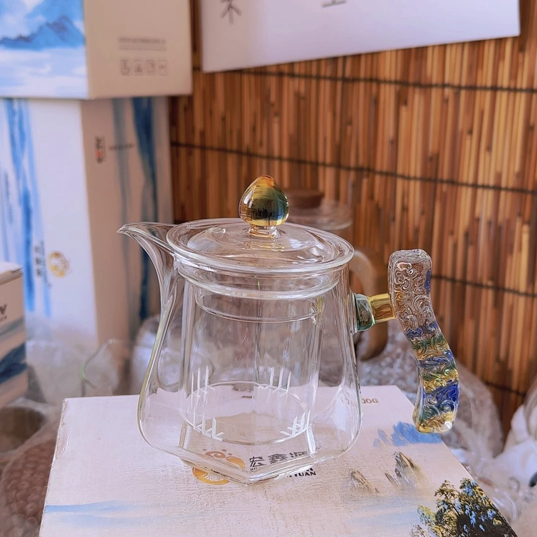 高硼硅玻璃茶水分离款H459彩韵