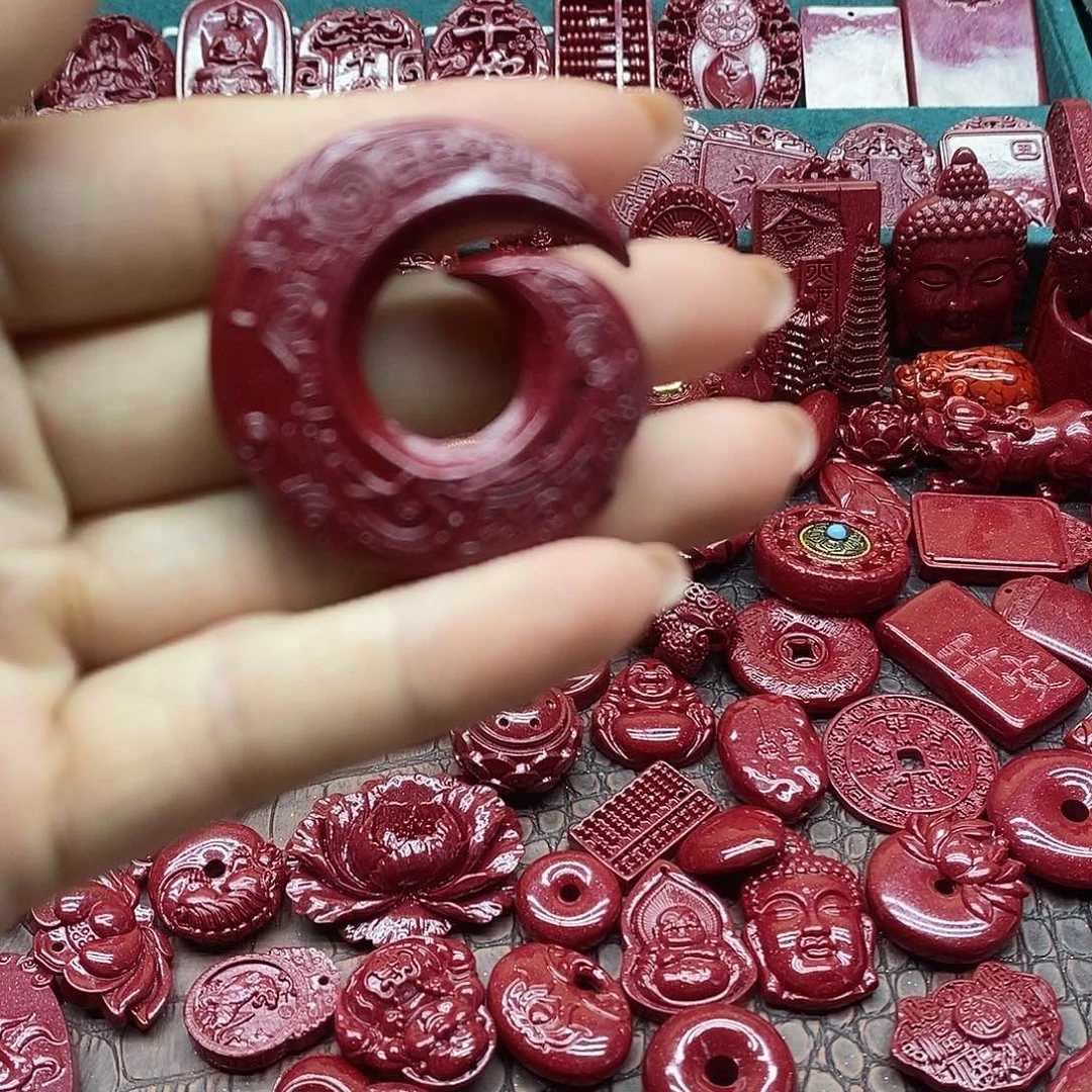 天然辰砂朱砂吊坠