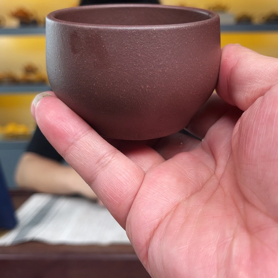 茶壶紫砂四底金箔杯