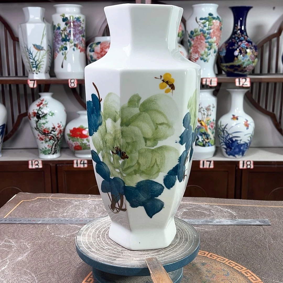 摆件陶景德镇陶瓷6绿牡