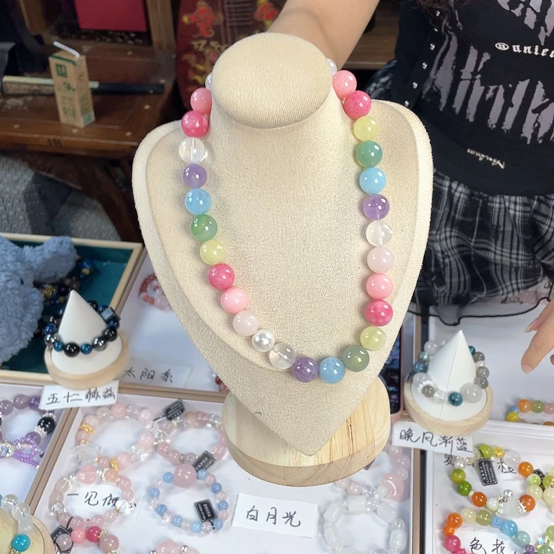 水晶手链银S925镀金镶嵌