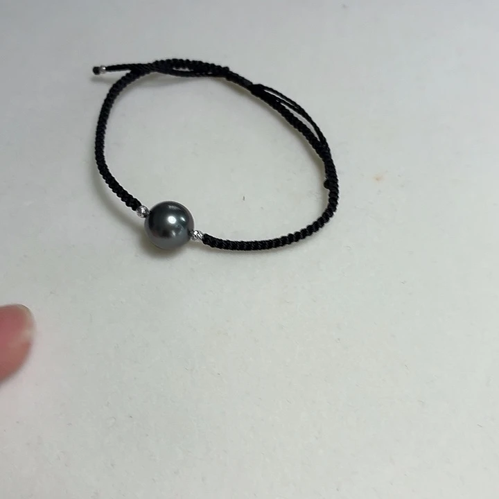 18K金镶嵌海水珍珠手绳大溪地