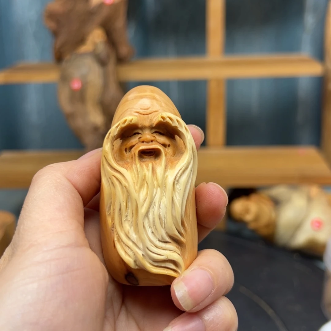 木通*塔崖柏木摆件手把件