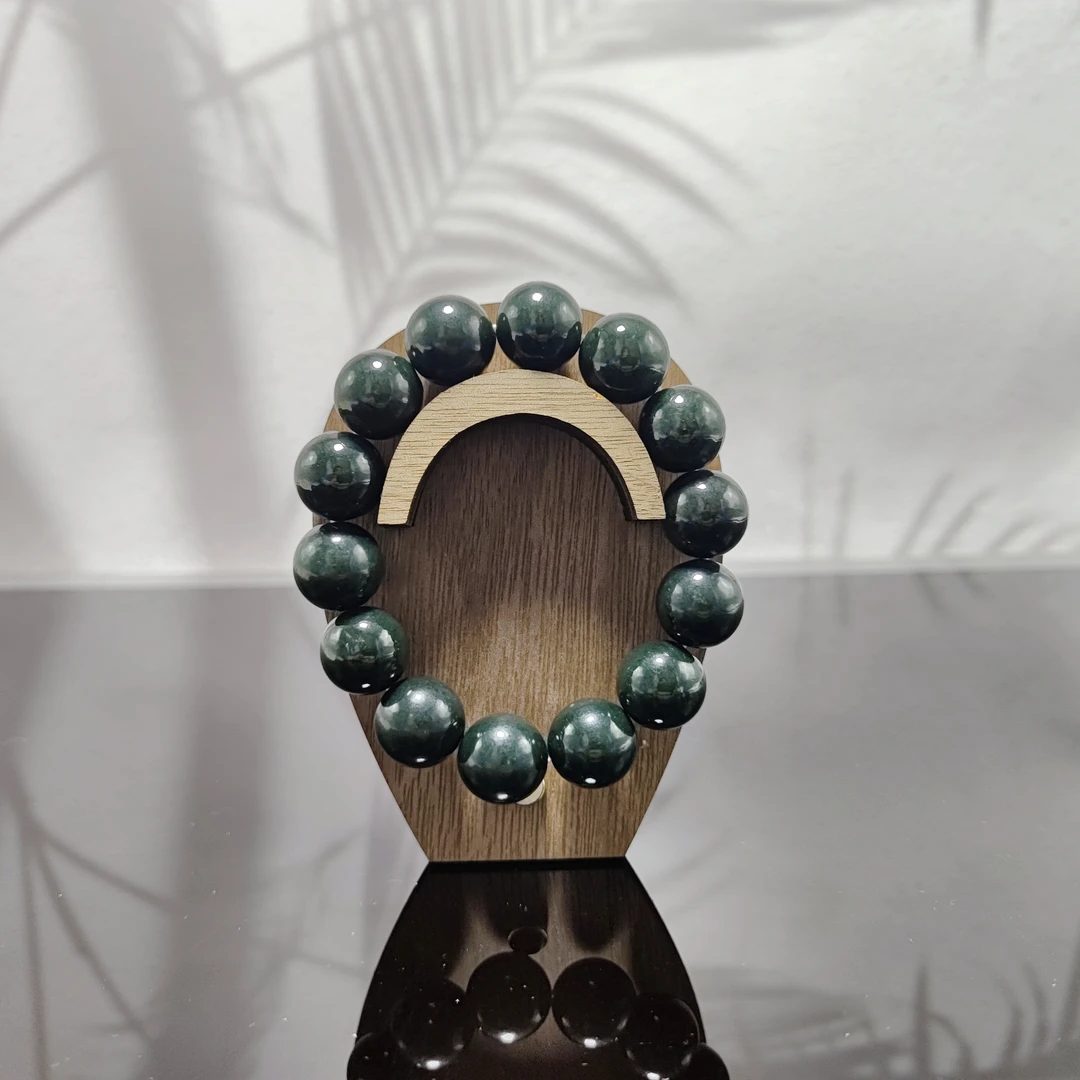 N和田玉圆珠手串（卡16）3053