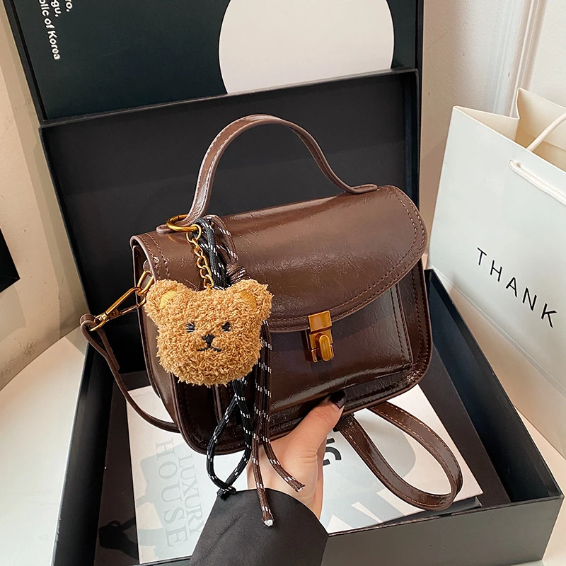 新款轻奢百搭高级感气质时尚斜挎女士包6021咖