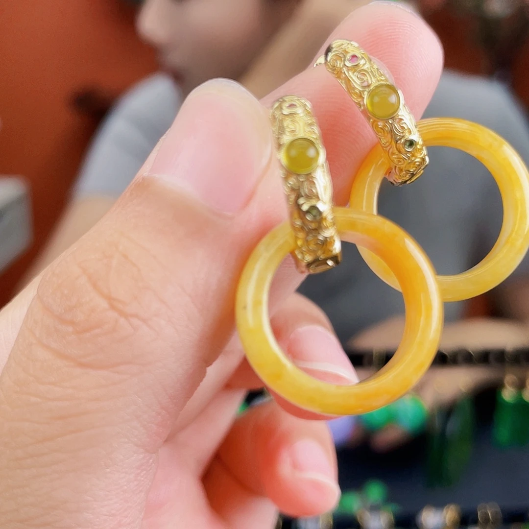 翡翠未镶嵌耳饰饰品