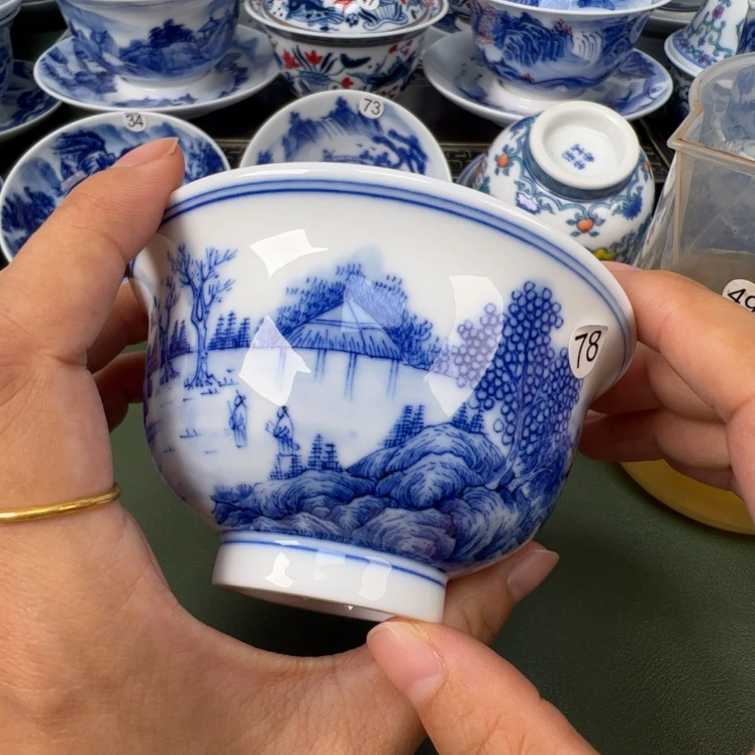 景德镇纯手工纯手绘茶具木木78