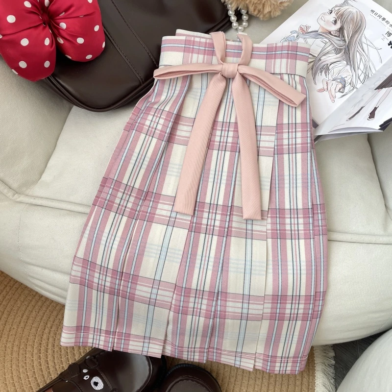 【白桃乌龙】甜美粉原创JK制服正版格裙春夏学生短裙校供百褶裙