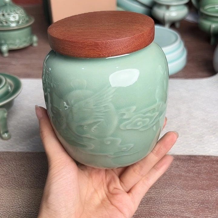 龙泉云间青瓷小米茶器