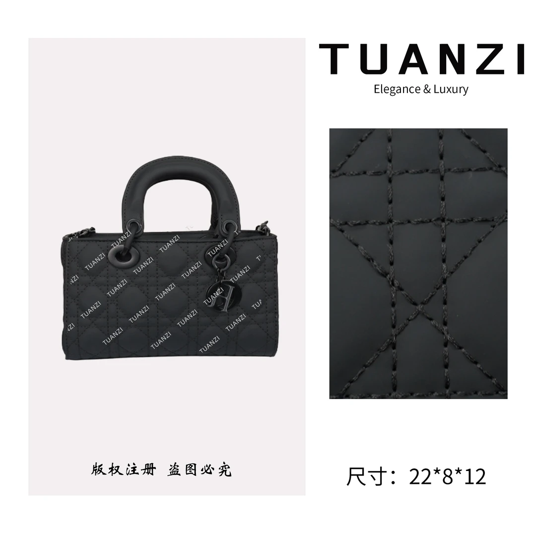 『22cm』手提斜挎腋下TUAN′ZI定制真皮女包 RC-25112-黑色