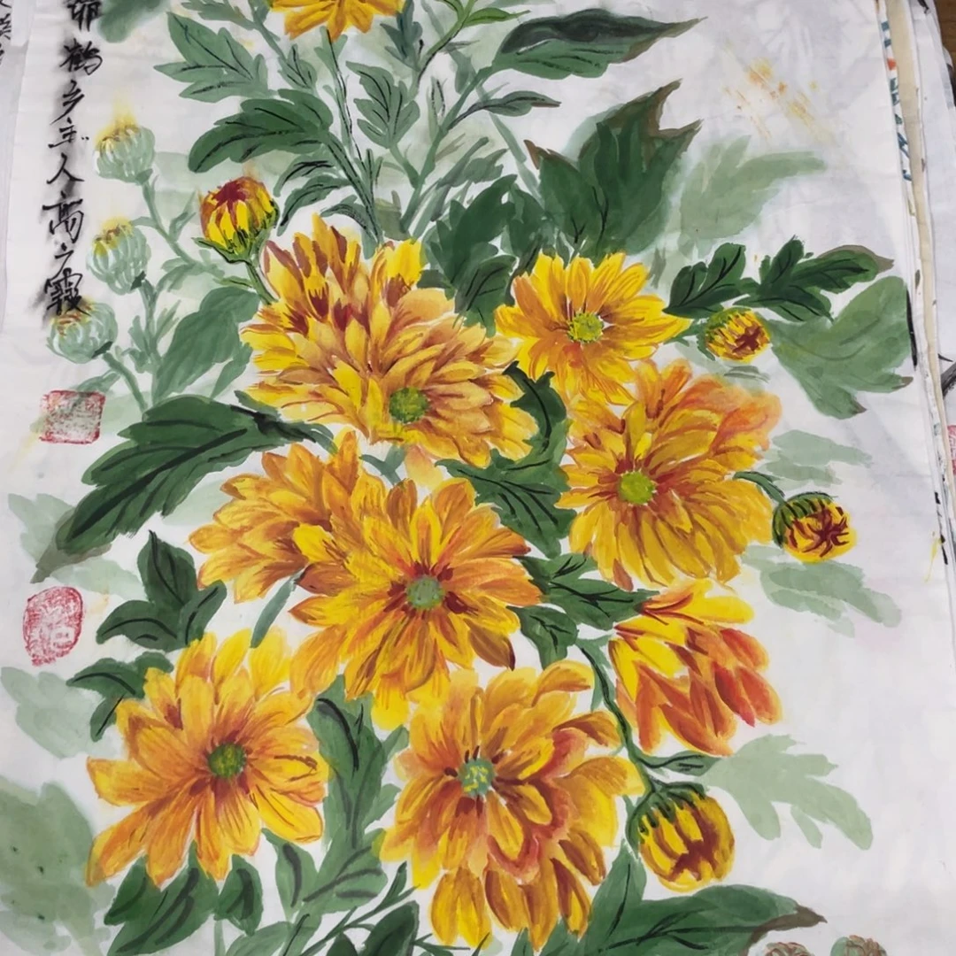 国画高广霞老师绘画