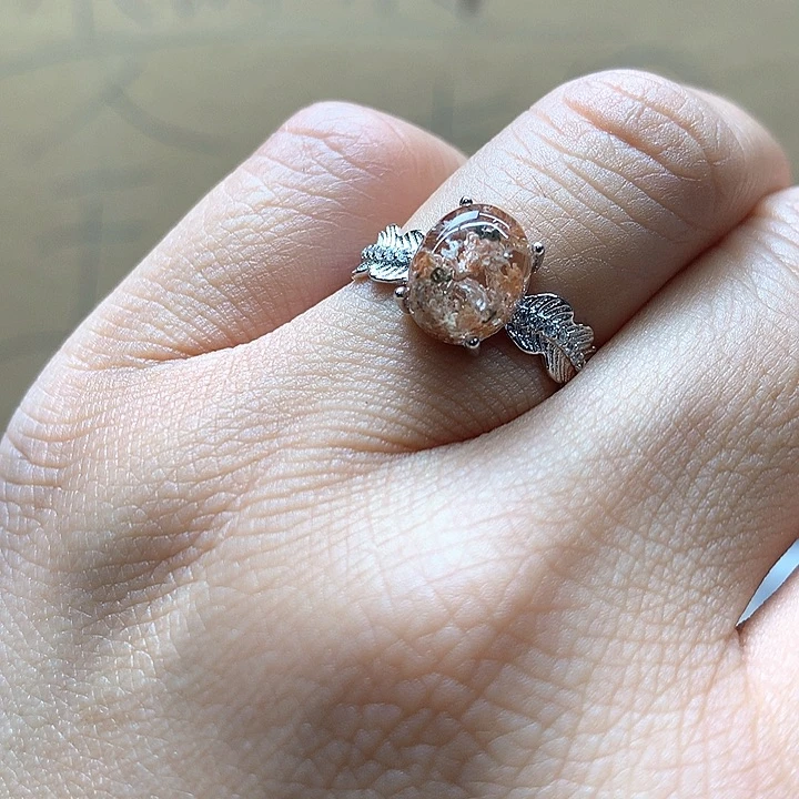 水晶水晶戒指银S925镶嵌