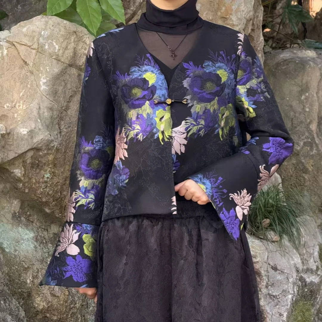 25022-2紫色新中式时尚短外套