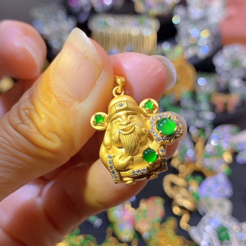 【闪购商品】银S925镶嵌挂件翡翠