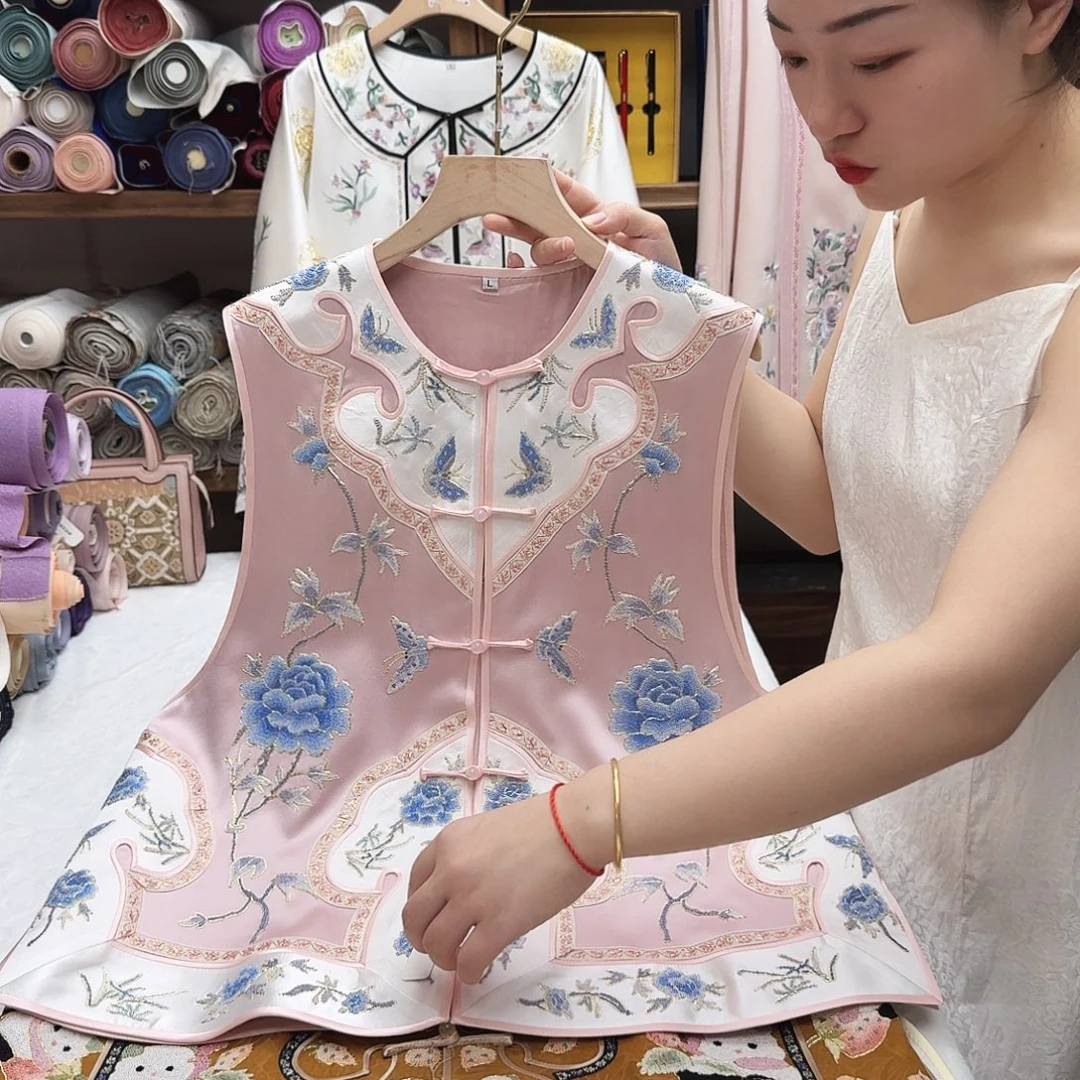 苏绣马甲8胸围108