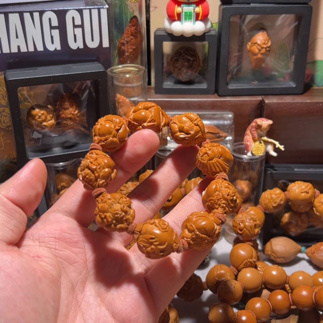 嘟***噜橄榄核手串/手链手工钟馗