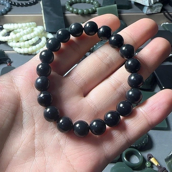 未镶嵌手串和田玉（墨玉）