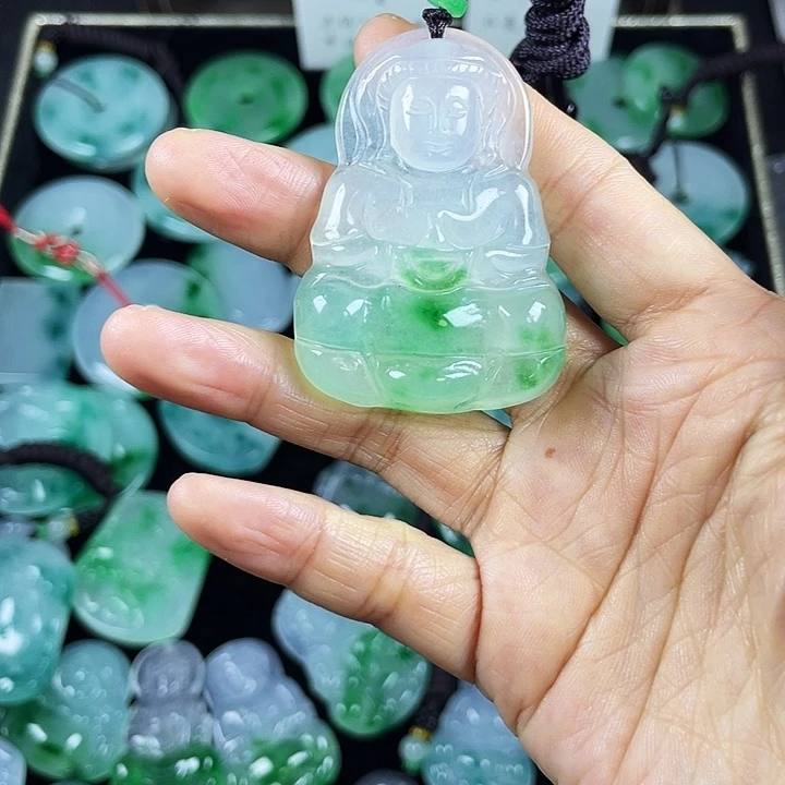 从***来翡翠未镶嵌颈饰吊坠