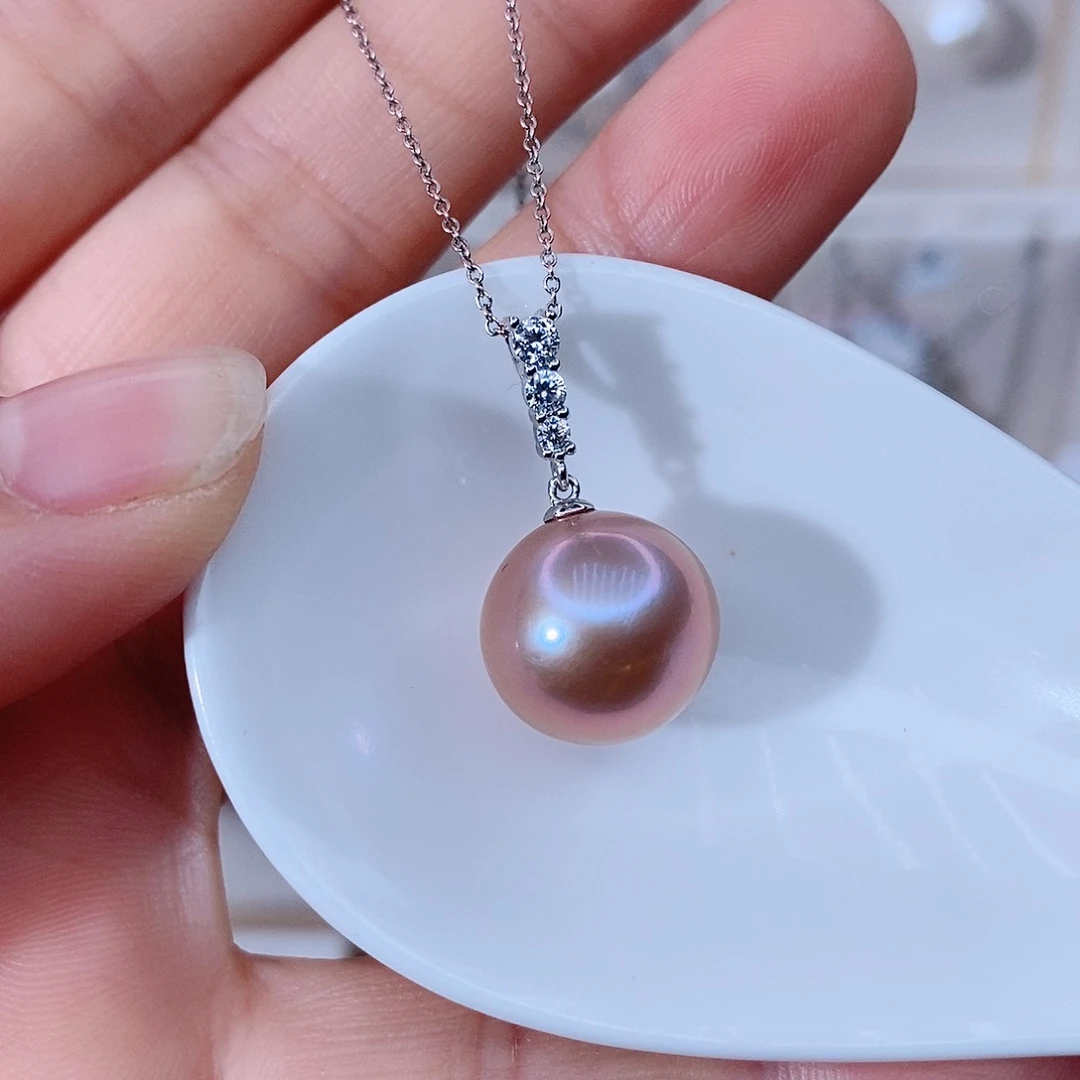 颈饰银S925镶嵌淡水珍珠