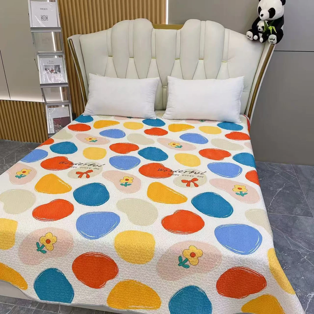 （娃家精选）爱心连连凉感冰丝软凉席