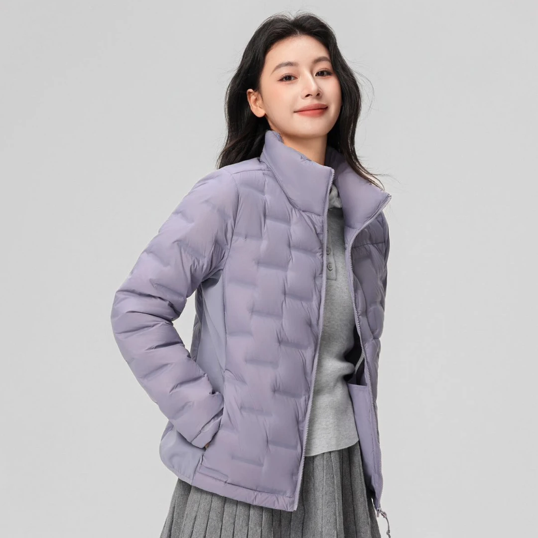 90绒立领休闲风常规修身短款女女士情侣韩版秋冬