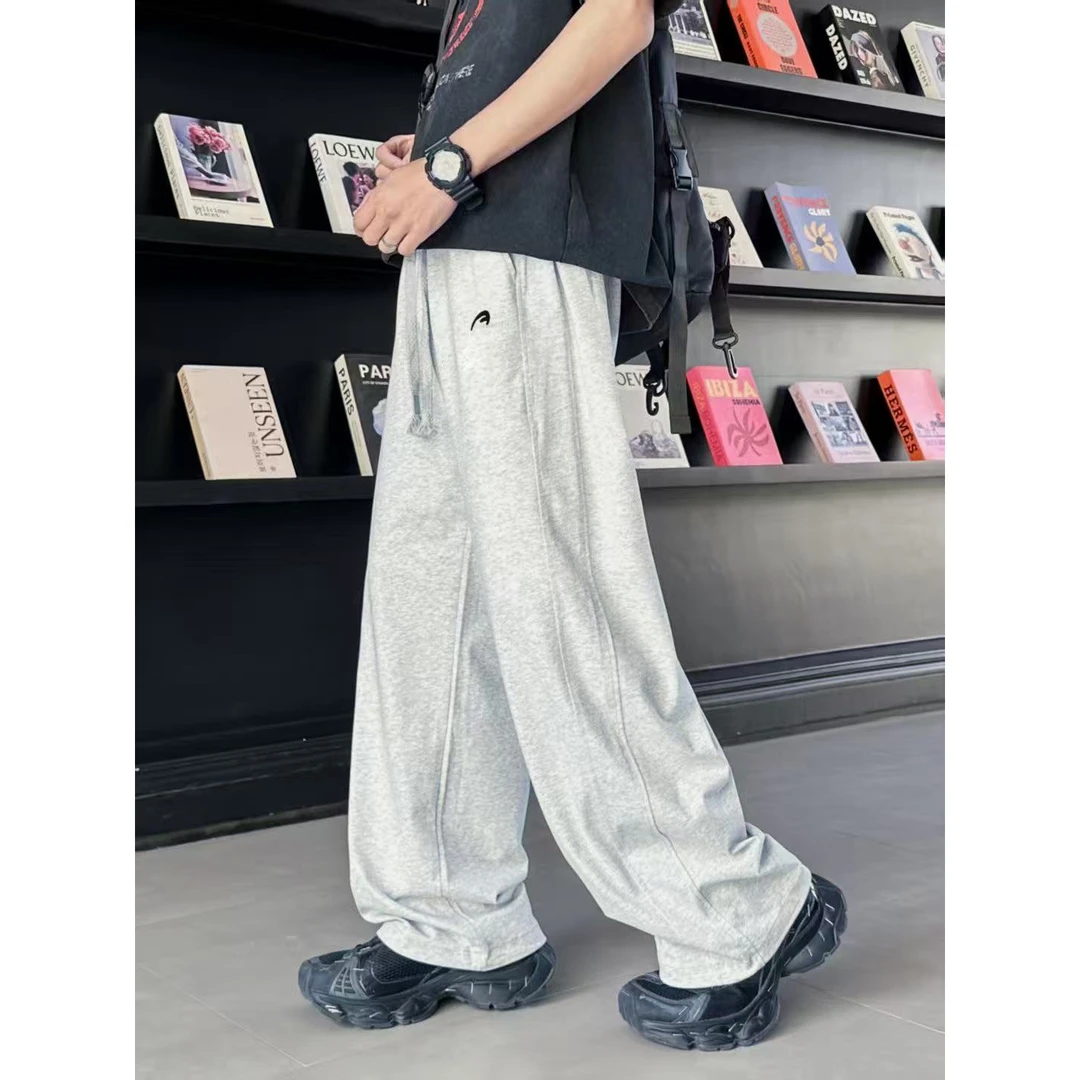 2663 P家夏季新款运动针织直筒百搭薄款宽松运动裤