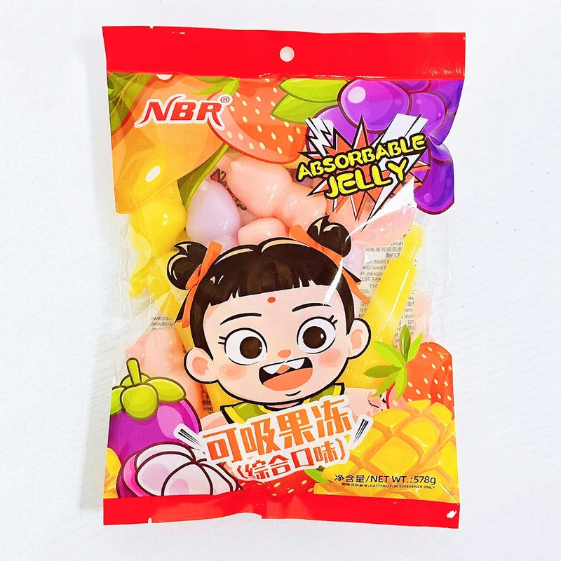 众星NBR可吸果冻综合口味578g袋装儿童节日休闲解馋分享小吃零食