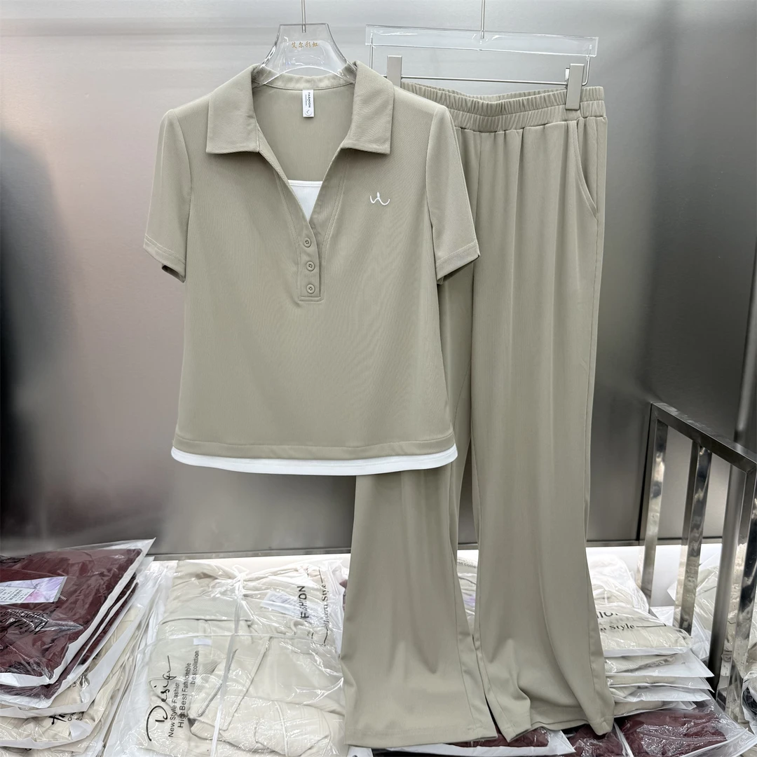 中年妈妈休闲运动套装夏装2025新款洋气减龄短袖50多岁母亲节服装