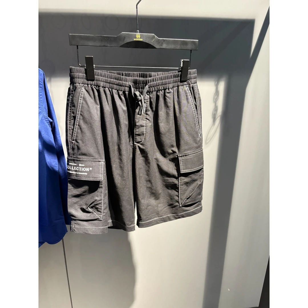 夏季男士百搭黑色时尚休闲短裤2311