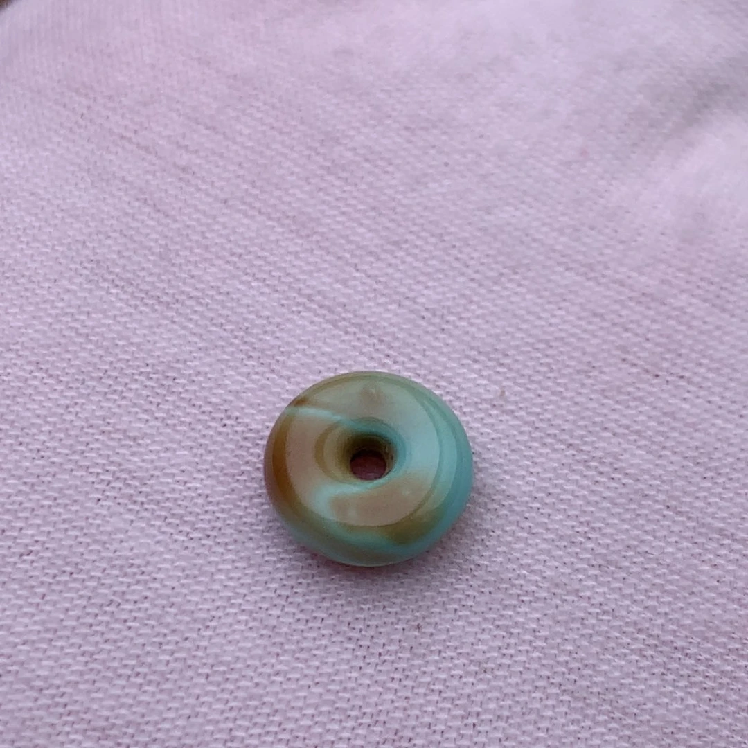 绿松石未镶嵌绿松石水波纹面包圈