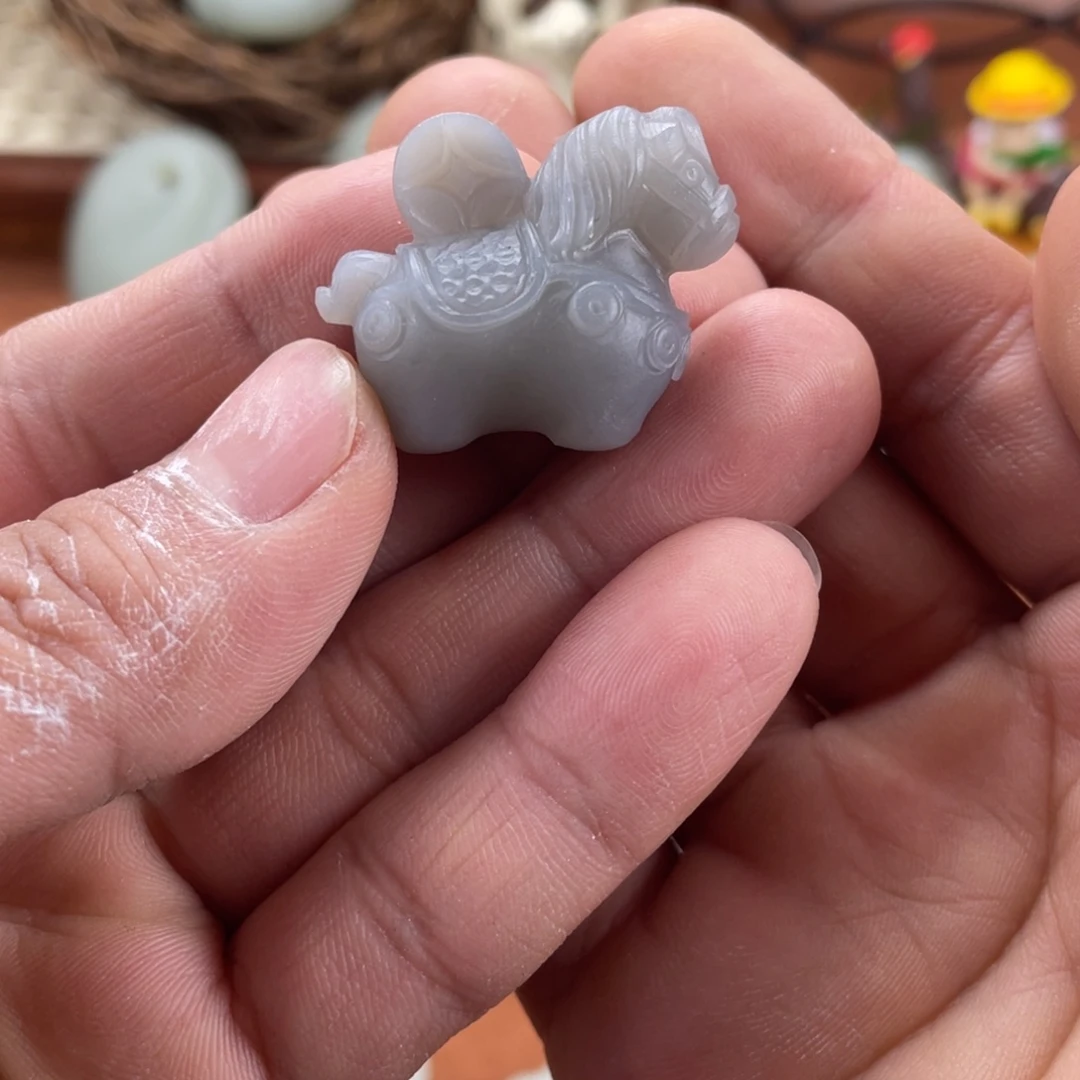 和田玉（糖玉）未镶嵌车挂