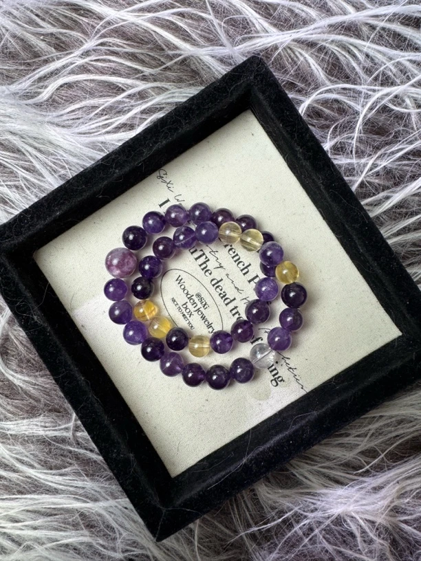 2.5 巴西紫双圈 9-10m 天然水晶设计手串