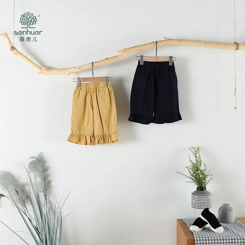 春夏品牌童装休闲花边女中童五分裤 2222022187