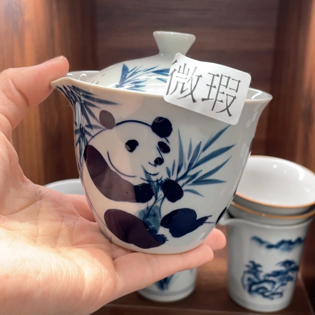 微瑕釉下彩纯手绘