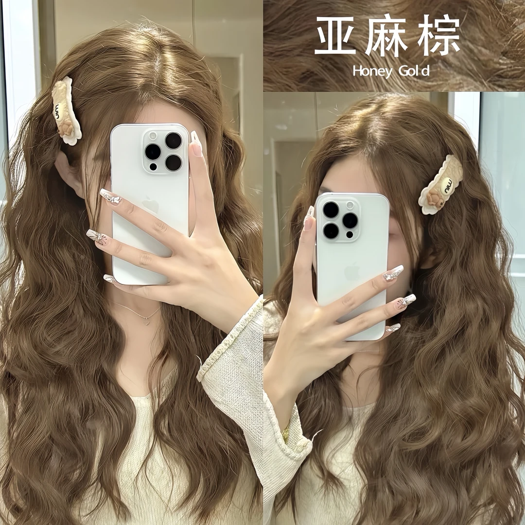 免漂oksc亚麻灰棕色榛果染发膏学生推荐流行色显白在家自己染