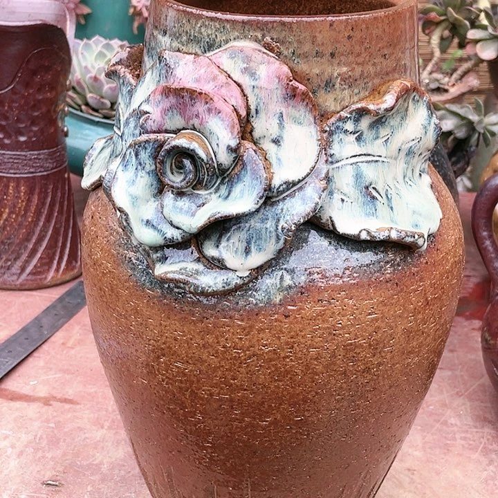 紫砂花盆瑕疵14.34花盆无孔