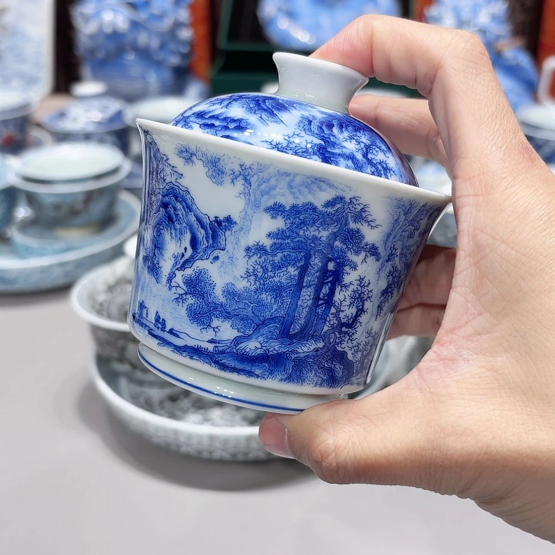 盖碗景德镇高温茶具